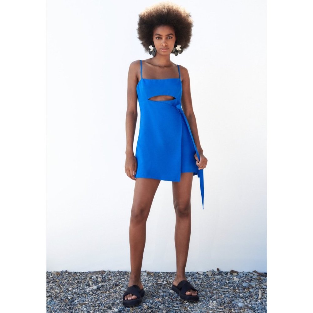 ZARA LINEN BLEND JUMPSUIT DRESS